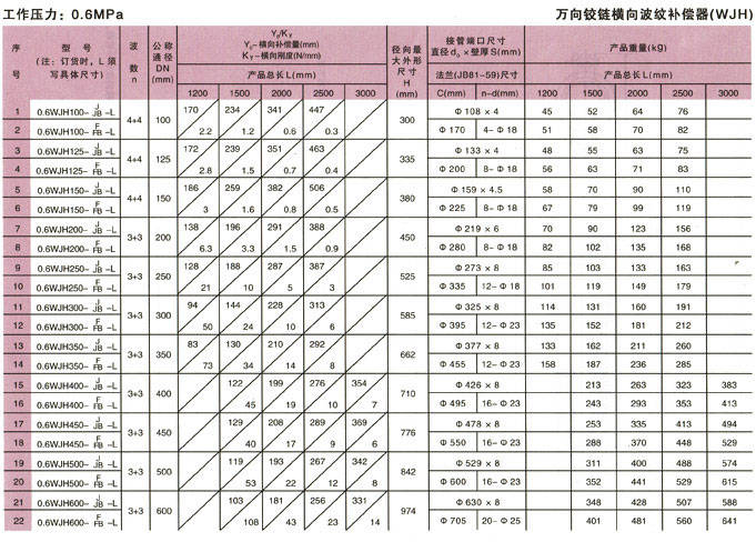 萬(wàn)向鉸鏈橫向波紋補(bǔ)償器